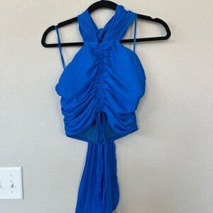DO+BE Blue Halter Top